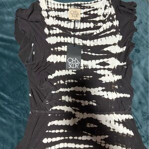 Chaser Monochrome Tie-Dye Blouse